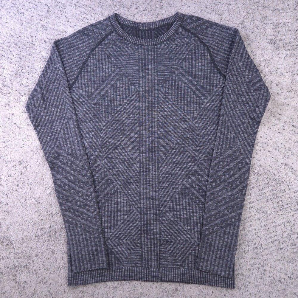 Lululemon Running Top Womens Size 6 Shirt Rest Less Long Sleeve Thumb Loops EUC